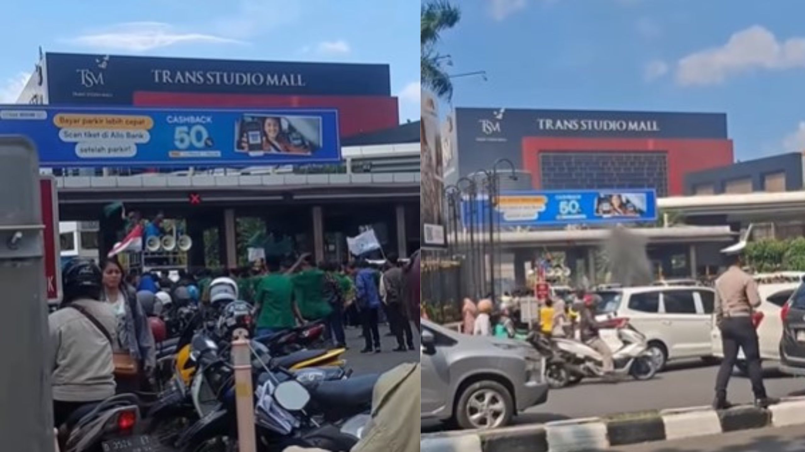 Demonstrasi di Trans Studio Mall. (instagram)